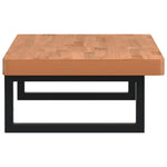 Basin Shelf Wall Mounted Steel and Solid Wood Beech 3302373