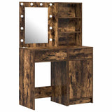 Dressing Table Set with Drawer 2 pcs Smoked Oak Engineered Wood 3334276