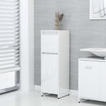 ZNTS 3 Piece Bathroom Furniture Set High Gloss White Engineered Wood 3056931