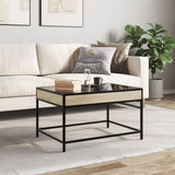 Coffee Table with Infinity LED Sonoma Oak 70x50x41 cm 847683