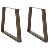 Dining Table Legs V-Shape 2 pcs Natural Steel 90x cm Steel 4012579