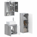 Bathroom Furniture Set 4 pcs Grey Sonoma 3407444