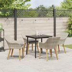 Dining Set Light grey Poly rattan 3261706