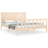 Bed Frame without Mattress King Size Solid Wood Pine 3193211