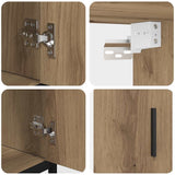 Bathroom Furniture Set 3 pcs Artisan Oak Engineered Wood 3402466