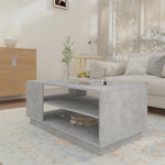 ZNTS Coffee Table Concrete Grey 102x55x43 cm Engineered Wood 810284