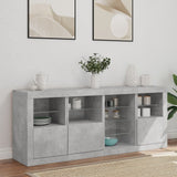 Sideboard with LED Lights Concrete Grey 164x37x67 cm 3209054