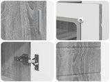 Wooden Cabinet Grey Sonoma 88.5 x 30.5 x 73 cm Engineered Wood 880307