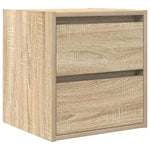 ZNTS Wall-mounted Bedside Cabinets 2 pcs Sonoma Oak 38x34x40 cm 861252