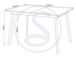 ZNTS Avery Extending Dining Table 400-403-055