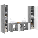 Bathroom Furniture Set 5 pcs Grey Sonoma 33 x 34.5 x 160 cm 3406029