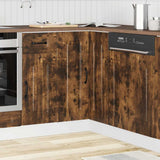 Kitchen Corner Base Cabinet Kalmar Smoked Oak Engineered Wood 853512