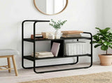 Console Table Black Oak 80 x 35 x 75 cm Engineered Wood 8007557