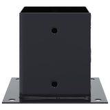 Post Bases Square 12 pcs Anthracite 121x121 mm Powder-coated Steel 42000033