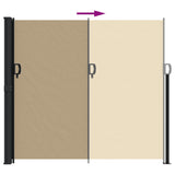 ZNTS Retractable Side Awning Beige 180x500 cm 4004450