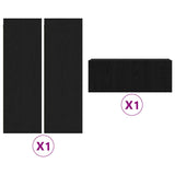 TV Cabinet Set Black Oak Engineered wood 3393226