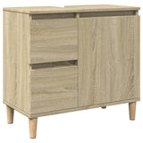 3 Piece Bathroom Furniture Set Sonoma Oak Engineered Wood 3307669