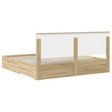 Bed Frame with Drawer Sonoma Oak 200 x 200 cm Engineered Wood 3411266