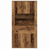 Highboard with Drawer Old wood 80 x 33 x 150 cm Engineered wood 3334340