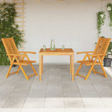 Garden Dining Set 3 pcs Brown 90 x 90 x 74 cm Solid acacia wood 3154121