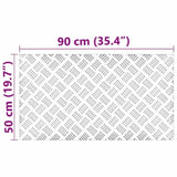 Stair Tread Rectangular 4 pcs Silver 90 x 50 cm Aluminium 4104362