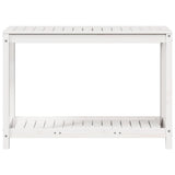Potting Table with Shelf White 108x50x75 cm Solid Wood Pine 832403