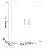 Hanging Wall Cabinet Sonoma Oak 69.5x34x90 cm 812261