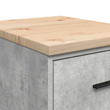 Garage Storage Cabinet Concrete Grey 40x51x85 cm Solid Wood Pine 860592