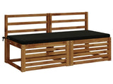 2-Piece Bench Cushions SOEST 2 pcs 100% Polyester Black 949343
