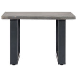 Coffee Table with Live Edges Grey 60x60x40 cm Solid Acacia Wood 247827