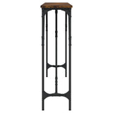 Console Table Smoked Oak 180x23x75 cm Engineered Wood 837769