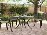 Garden Table Bronze 90x75 cm Cast Aluminium 4002807