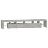 TV Cabinet with LED Lights Concrete Grey 230x36.5x40 cm 3152789
