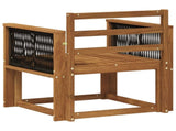 Outdoor Middle Sofa Solid Acacia Wood Natural 3438828