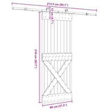 Sliding Door with Hardware Set 80x210 cm Solid Wood Pine 3332767