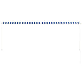 Retractable Awning 350x150 cm Blue and White 143750