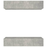 TV Cabinets 4 pcs Concrete Grey 80x30x30 cm Engineered Wood 3114185