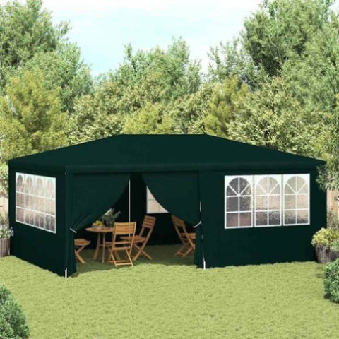 Professional Party Tent with Side Walls 4x6 m Green 90 g/m 48538