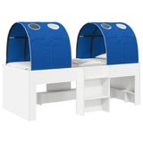 Bed with Tunnel 4 pcs White and Blue Engineered Wood 3423547