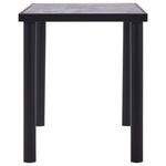 ZNTS Dining Table Black and Concrete Grey 120x60x75 cm MDF 281857