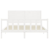 Bed Frame without Mattress White 160x200 cm Solid Wood Pine 3193217