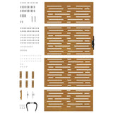 Garden Gate 85x200 cm Corten Steel Square Design 153249