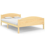 ZNTS Bed Frame without Mattress Solid Pine Wood 160x200cm 322030