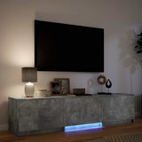 TV Cabinet with LED with LED Concrete Grey 165 x 34 x 40 cm 3418713