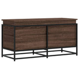 Storage Box with Lid Brown Oak 100x40x51.5 cm Engineered Wood 848808