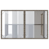 2 Piece Garden Dining Set with Cushions Grey Poly Rattan 366331