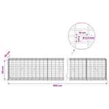 Gabion with 3.5 mm Wire and 5x10 cm Mesh 950x30x50 cm 3462709