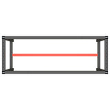 Work Bench Frame Matte Black and Matte Red 140x50x79 cm Metal 151451