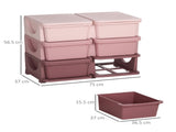 Kids Storage Unit, with Six Drawers - Pink T3398P347681