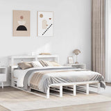 Bed Frame without Mattress White 160x200 cm Solid Wood Pine 3306502